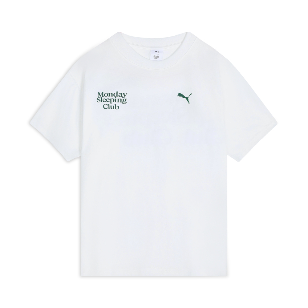 PUMA 短T MONDAY SLEEPING CLUB系列 白綠 短袖 T恤 中性 63899202
