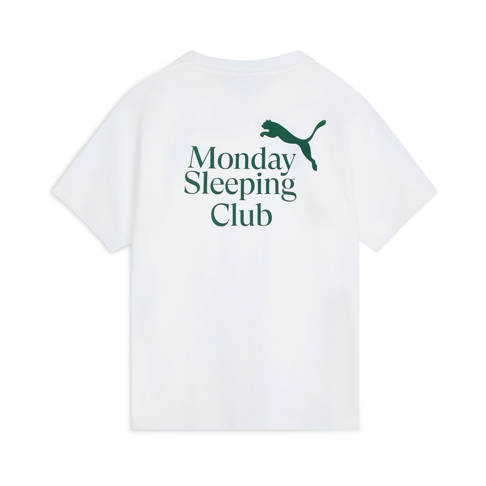 PUMA 短T MONDAY SLEEPING CLUB系列 白綠 短袖 T恤 中性 63899202