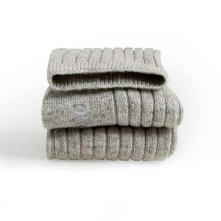 (預購) COLLEGIEN 羊絨羊毛羅紋襪 Chamois - 210 Gris Clair 淺灰
