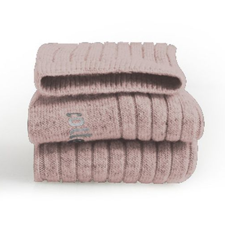 (預購) COLLEGIEN 羊絨羊毛羅紋襪 Chamois - 331 Vieux Rose 復古粉