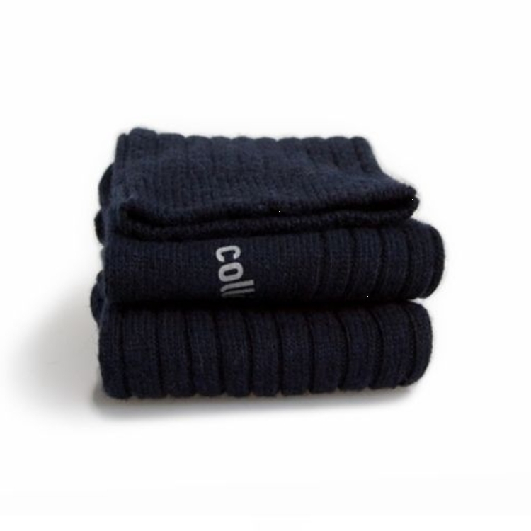 (預購) COLLEGIEN 羊絨羊毛羅紋襪 Chamois - C33 Douce Nuit 夜黑