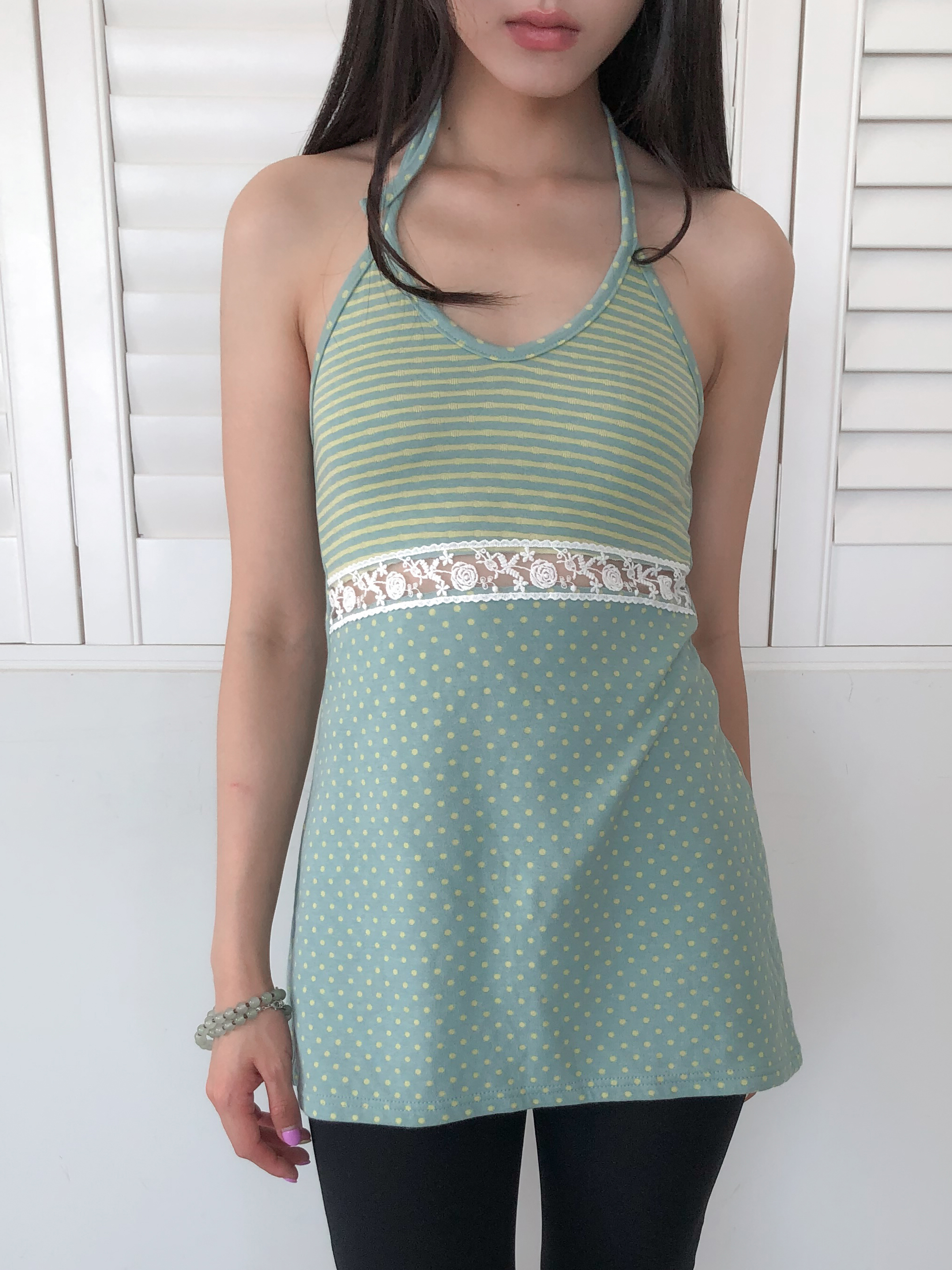 mix halter neck sleeveless #背心