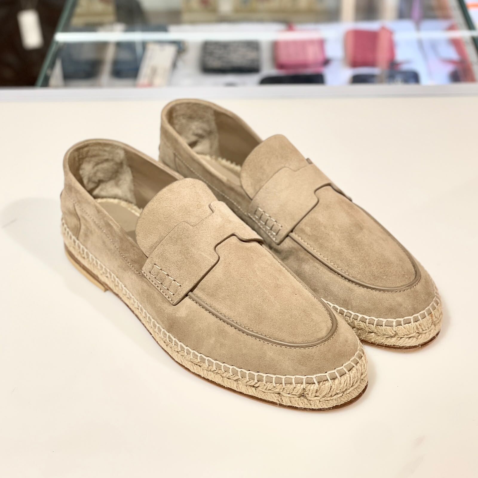 全新HERMES 44碼 Trip espadrille 啡色麂皮休閒鞋 #BRAND NEW #香榭站正品
