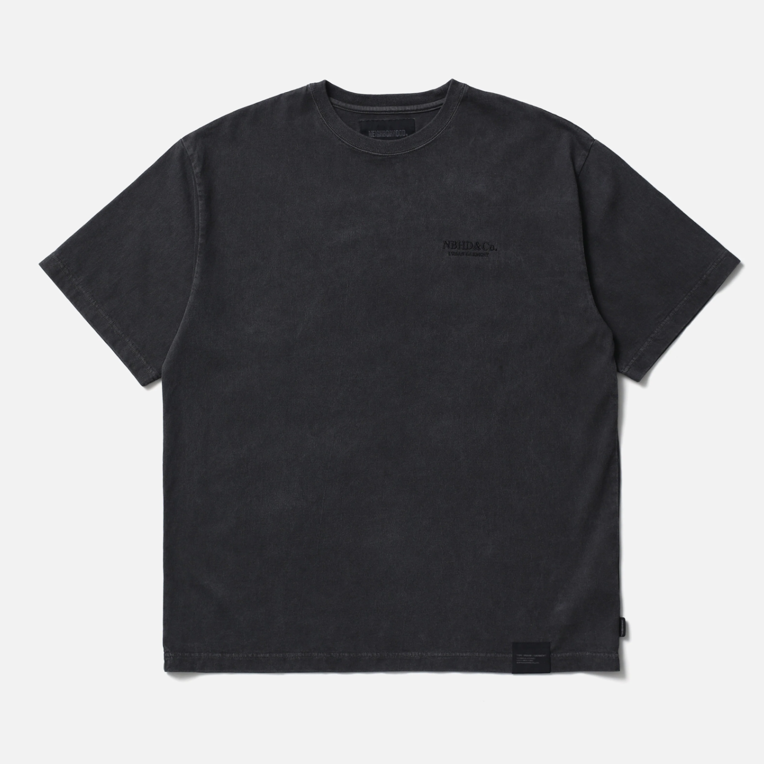 -(B4a02)-NEIGHBORHOOD  PIGMENT DYED CREWNECK SS 水洗 電繡 LOGO 短Ｔ 黑色/灰色/藍色-261FPNH-CSM13