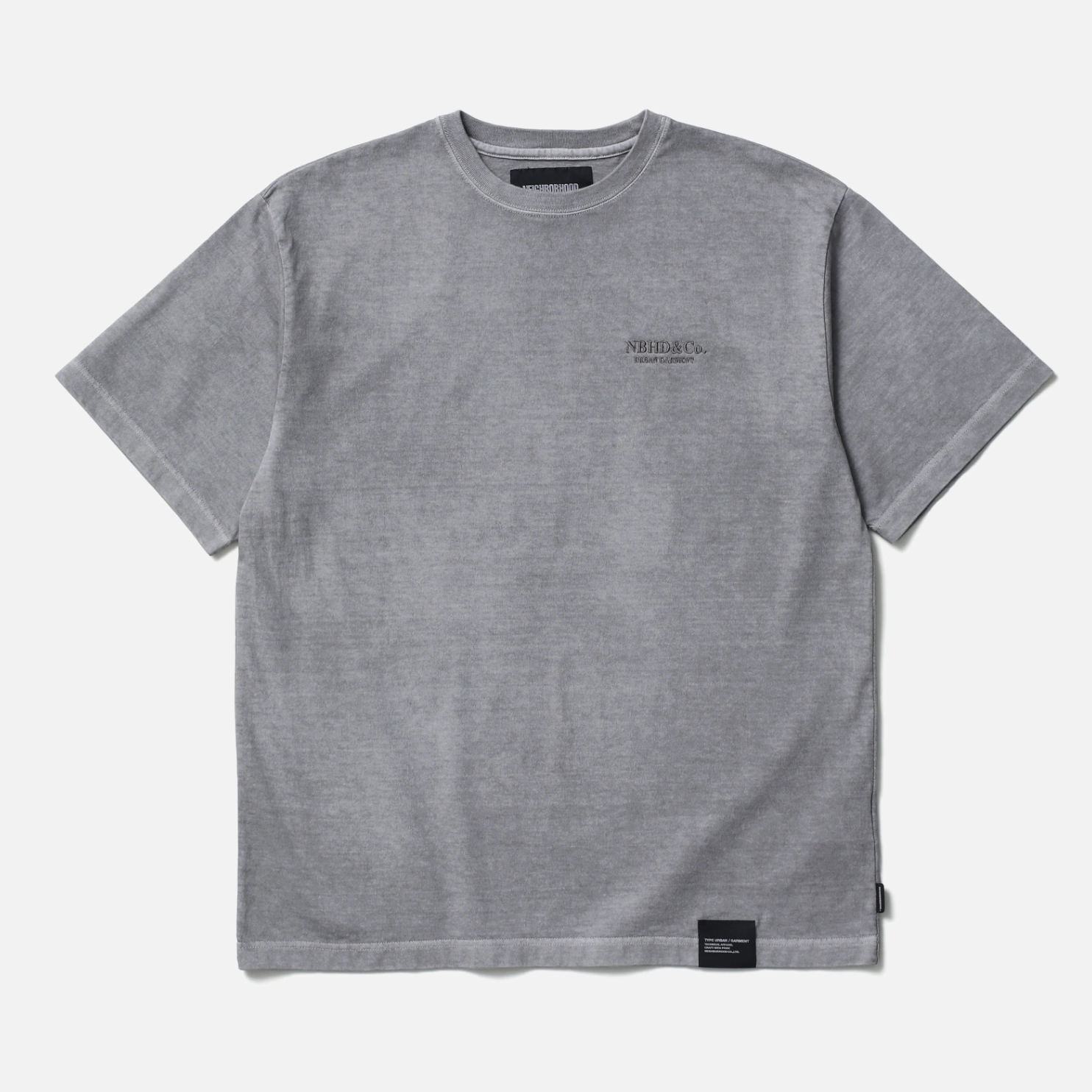 -(B4a02)-NEIGHBORHOOD  PIGMENT DYED CREWNECK SS 水洗 電繡 LOGO 短Ｔ 黑色/灰色/藍色-261FPNH-CSM13