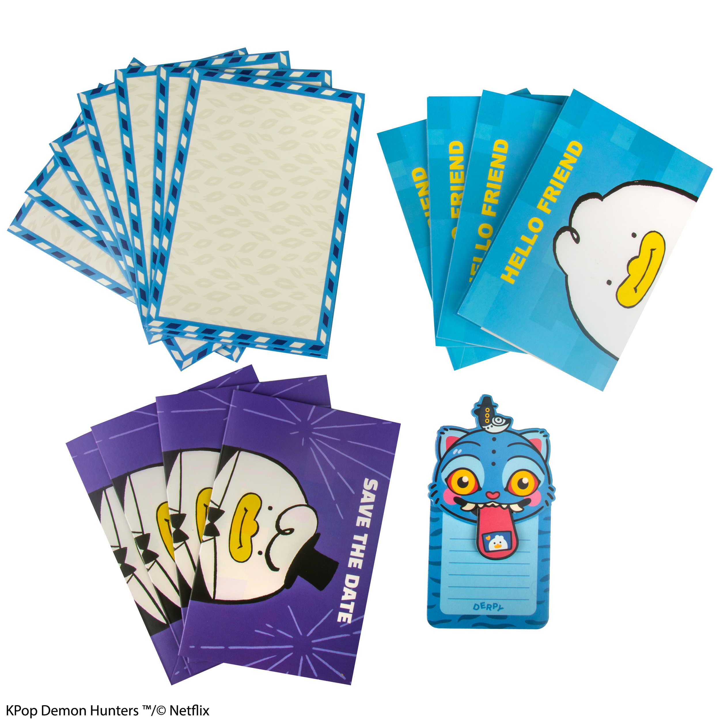 KPop 獵魔女團 - 明信片信紙套裝 - Hello Friend