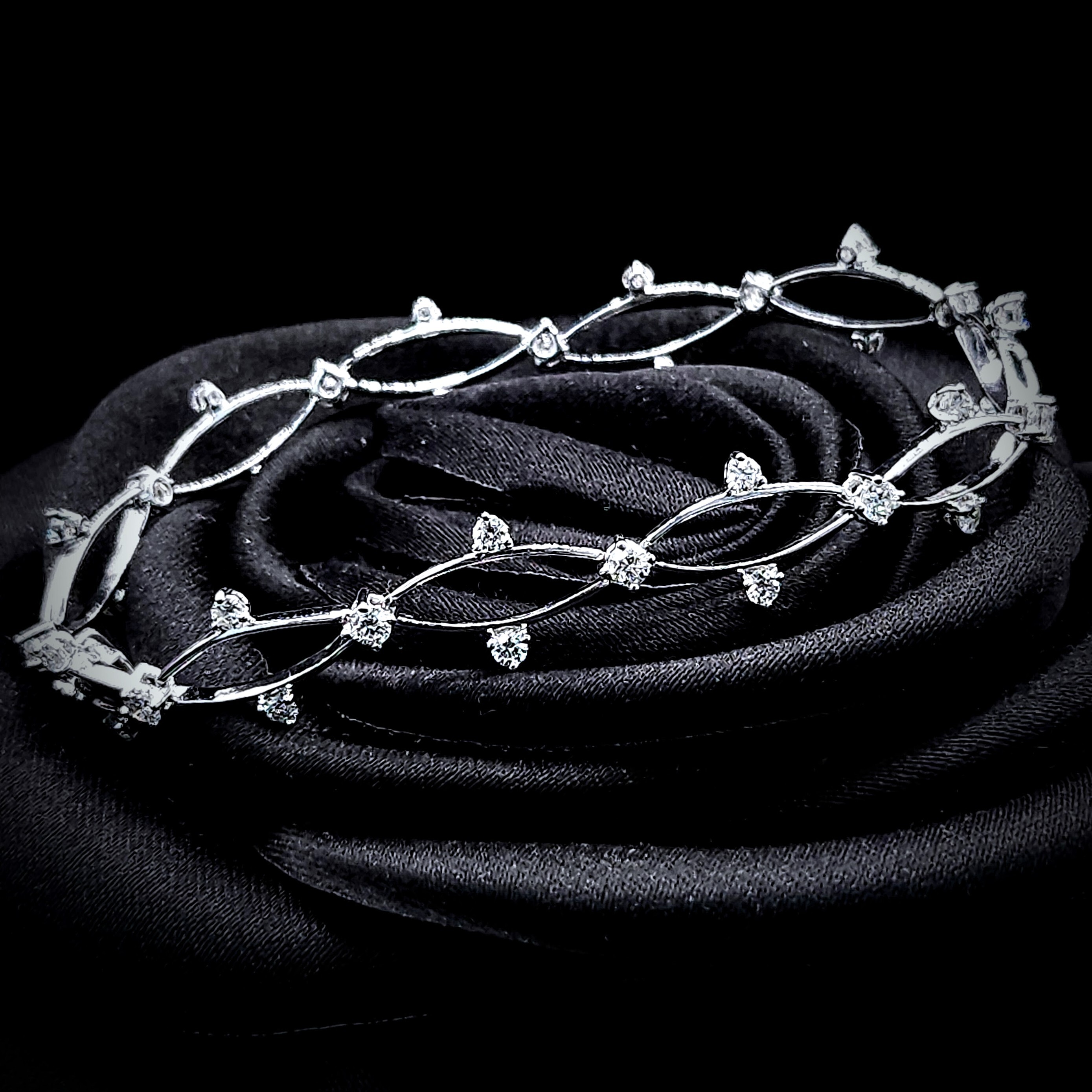 18K White Gold 1.33ct Diamond Bracelet