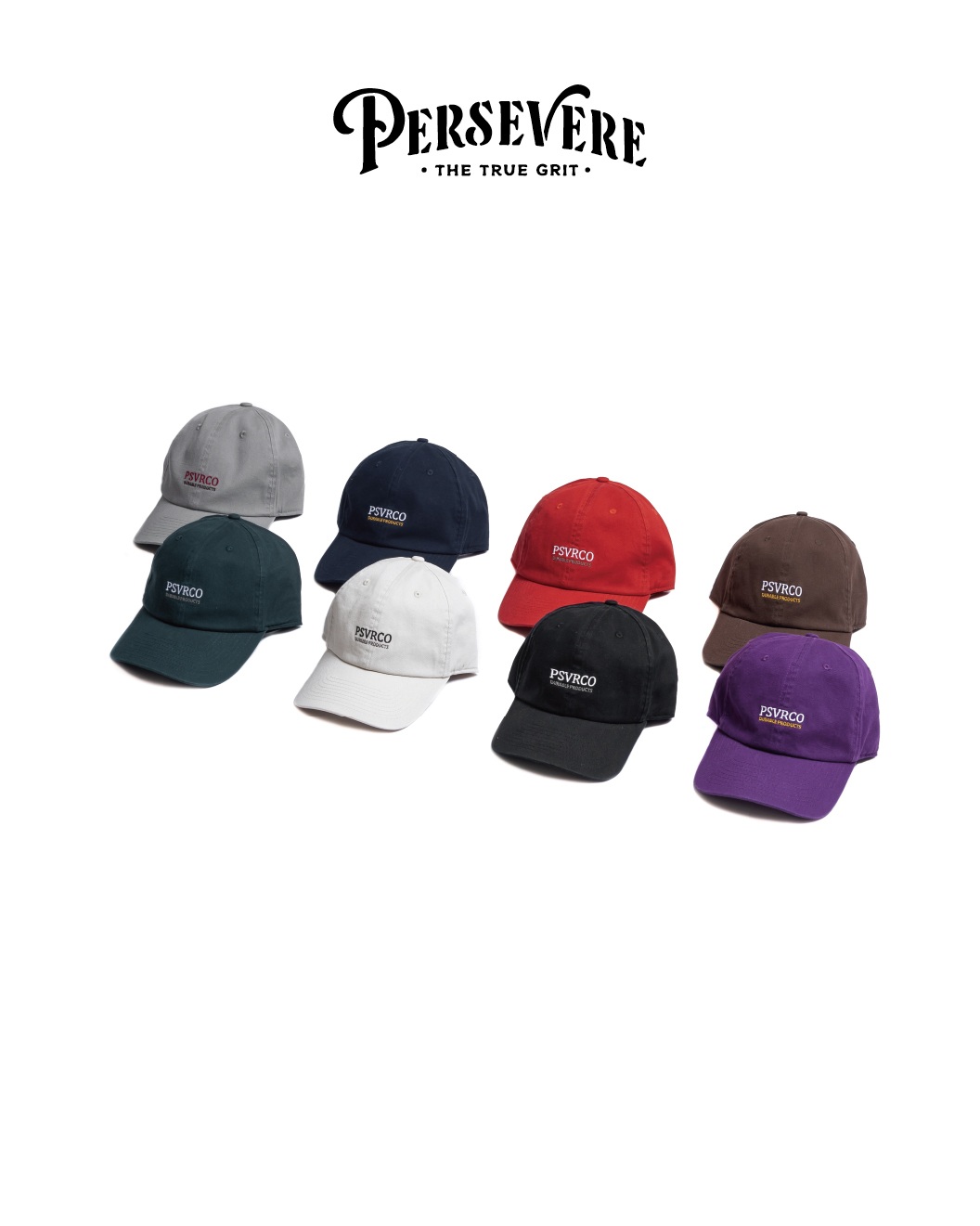 PERSEVERE 標語斜紋老帽｜Slogan Twill Dad Cap（26SS）