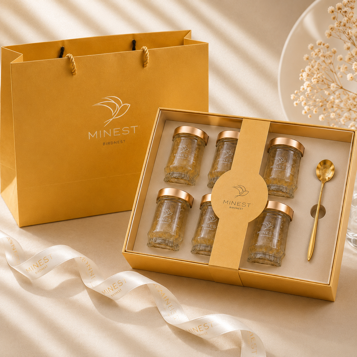 3 Grams Pure Concentrated Bird's Nest Luxury Gift Set [6 Bottles]