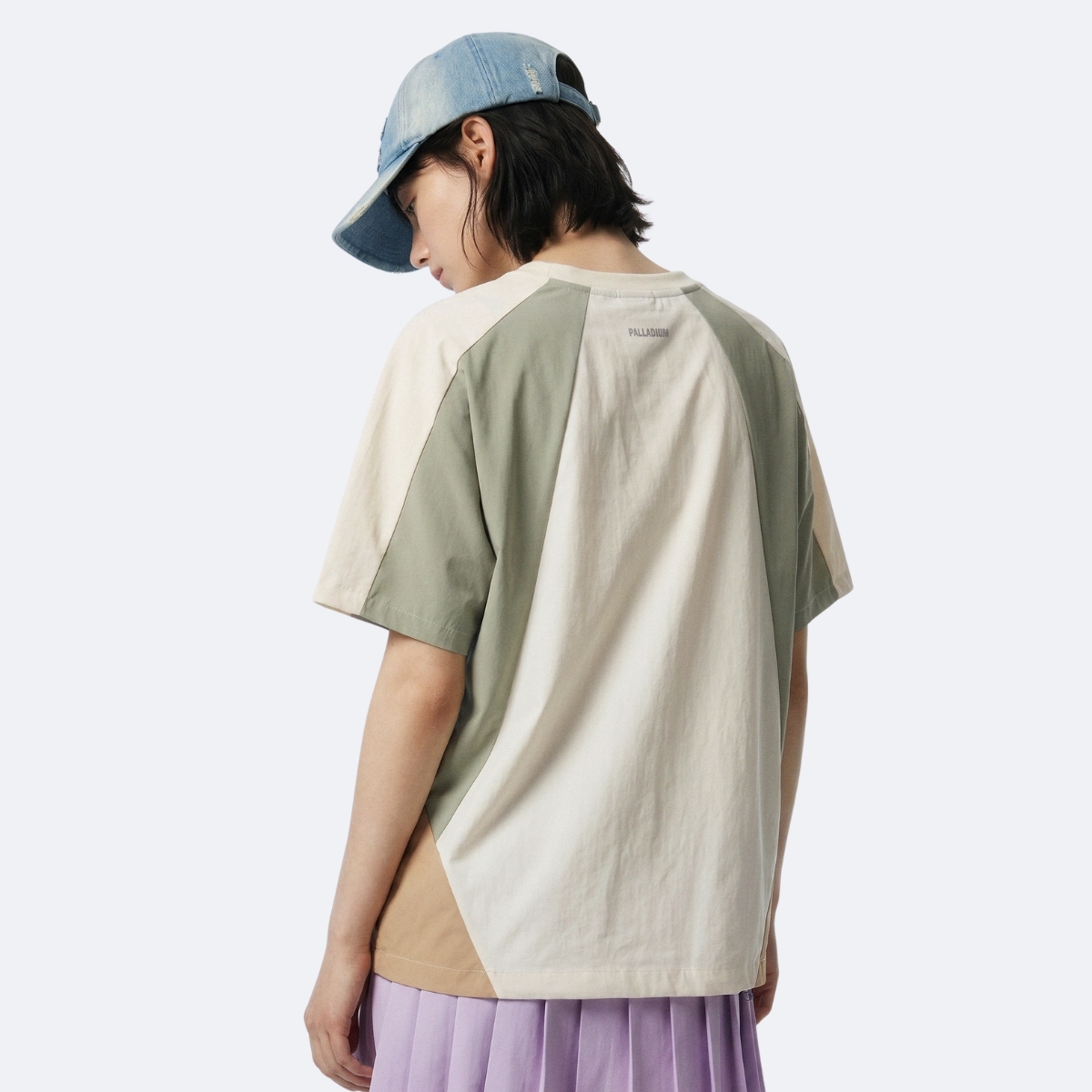 女裝 PALLADIUM LOGO 拼色落肩T裇