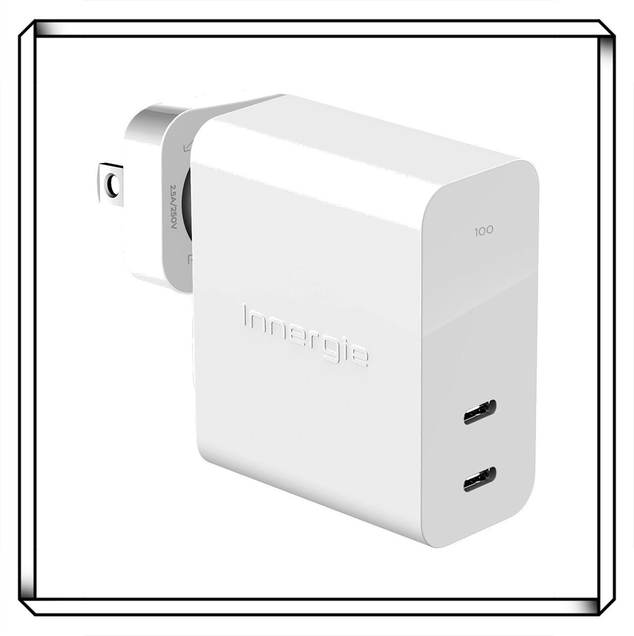 Innergie 台達 C10 Duo 轉換版 100W 雙孔 USB-C 萬用充電器
