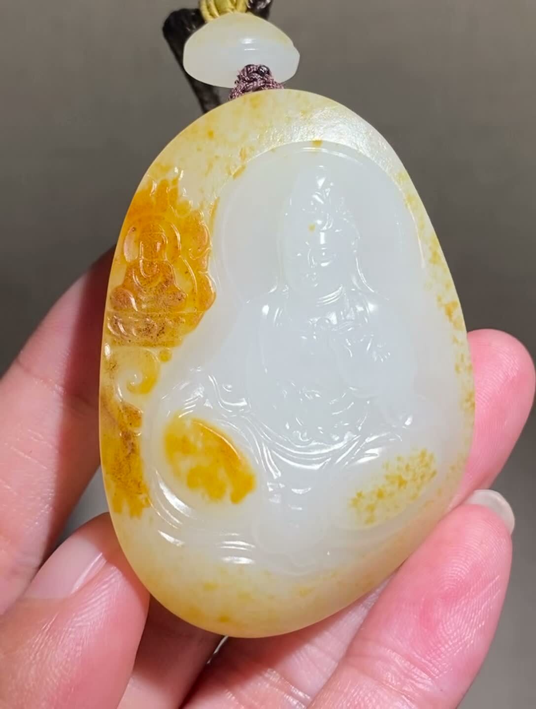 627719 和田玉籽料觀音