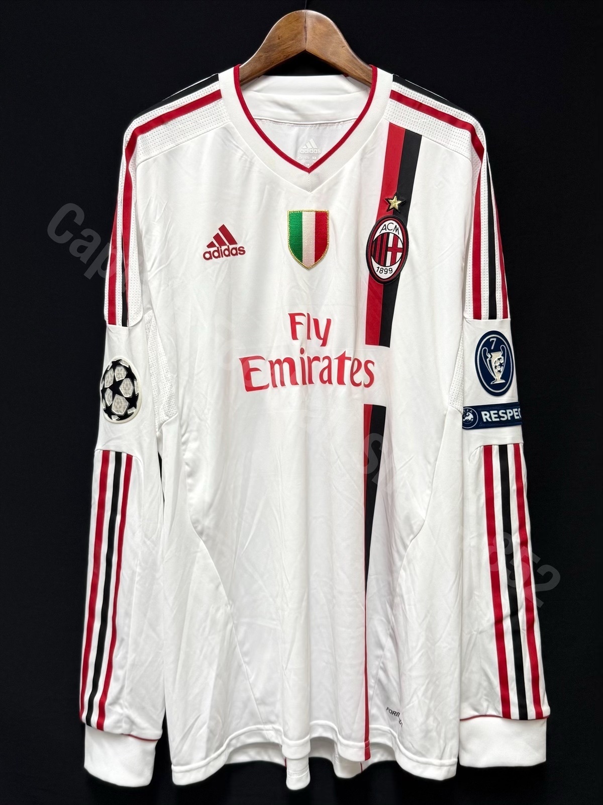 (更衣室版) AC米蘭 2011-2012 Adidas 歐聯作客長袖衣球員版球 #11 IBRAHIMOVIC