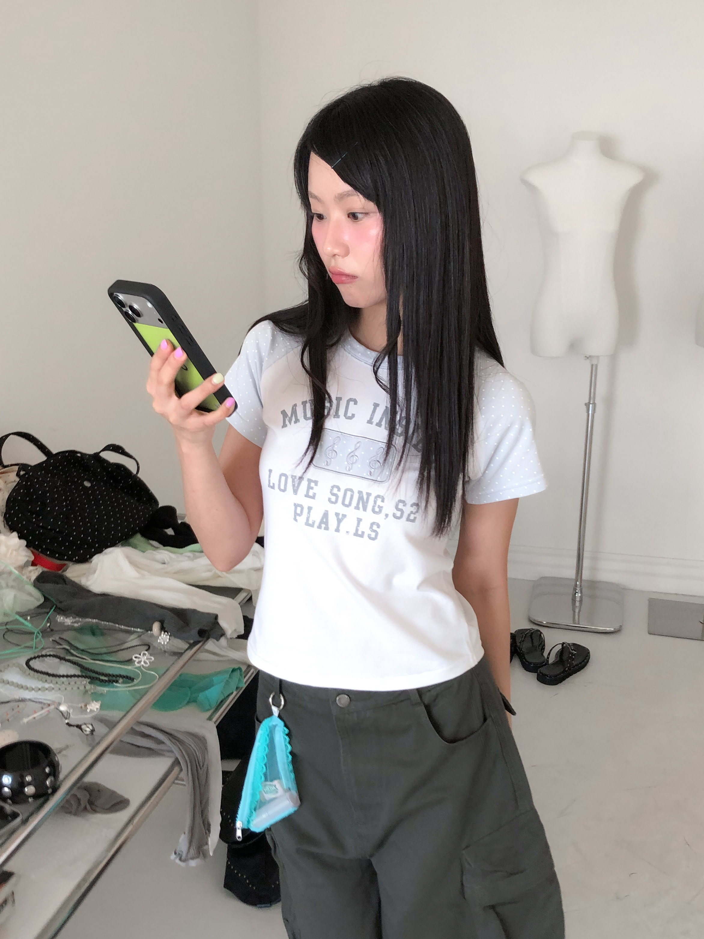 music raglan tee #上衣