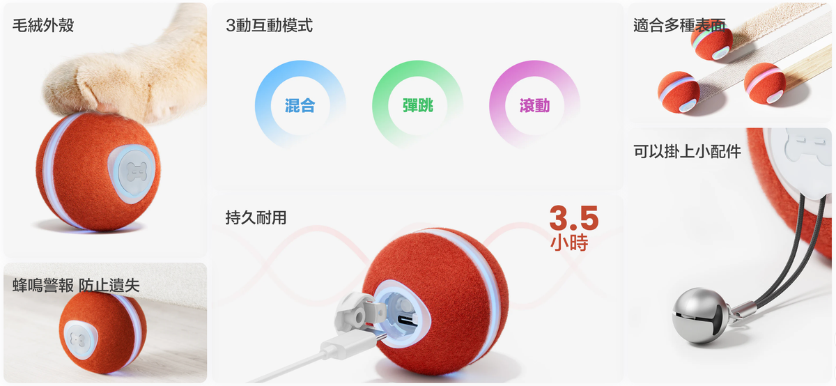 Cheerble M3貓用互動式電動球