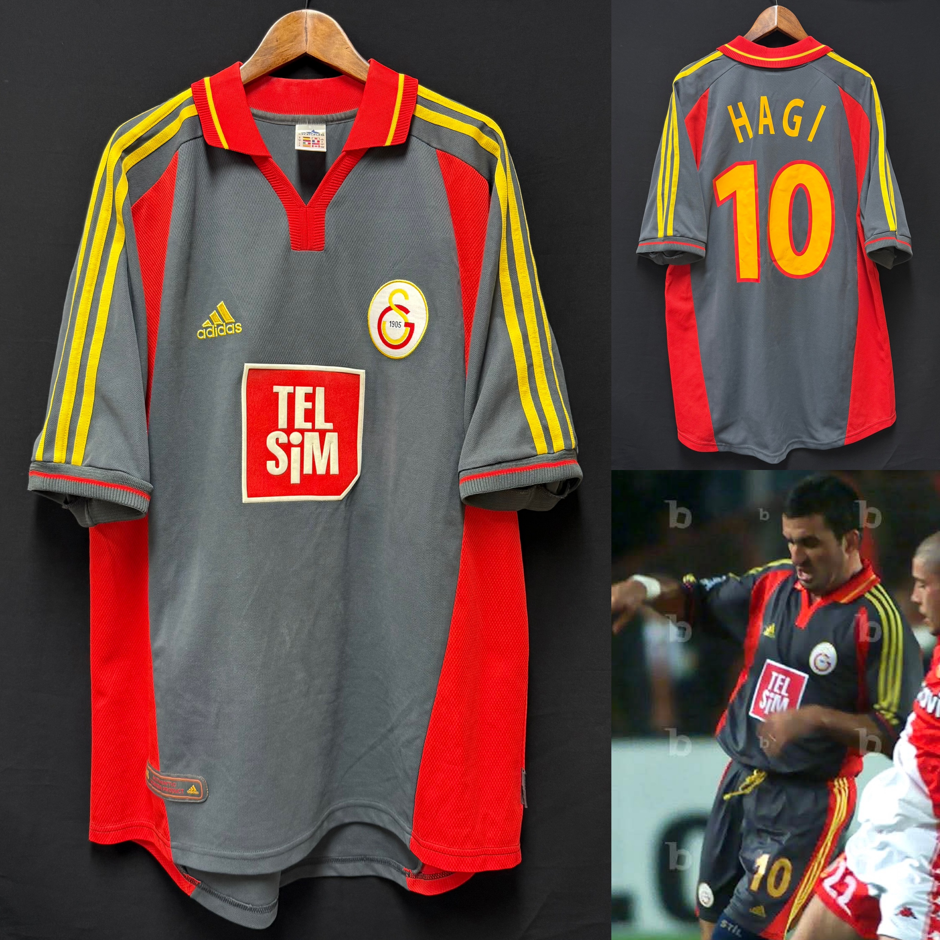 加拉塔沙雷 2000-2001 Adidas 作客球衣 #10 HAGI