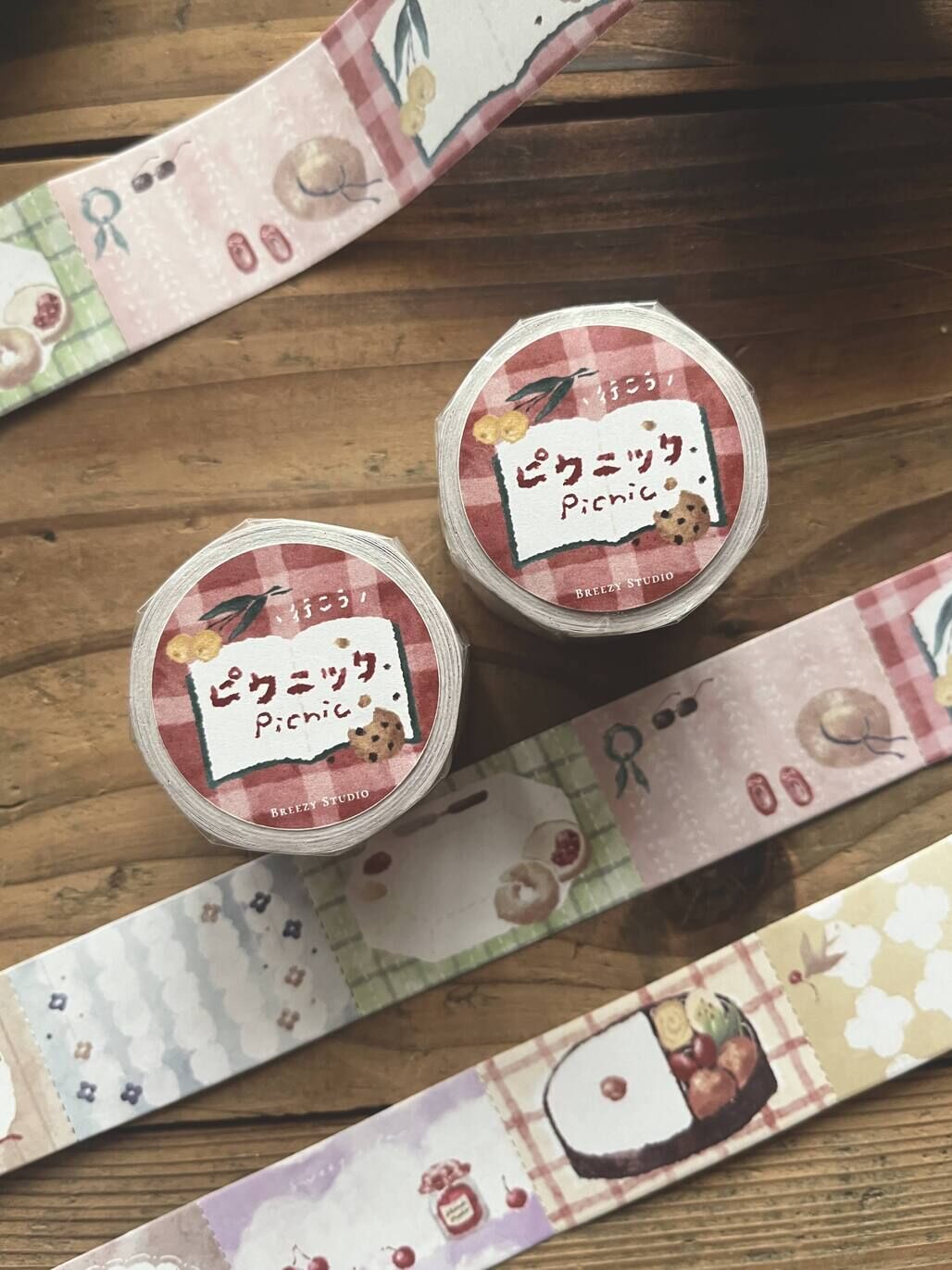 微瘋畫室．野餐 3cm付箋捲 <整捲/分裝>