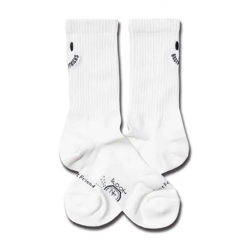 BFF New Smile Sock White 微笑 白色 中筒襪 襪子 BFF-16 [台灣現貨]