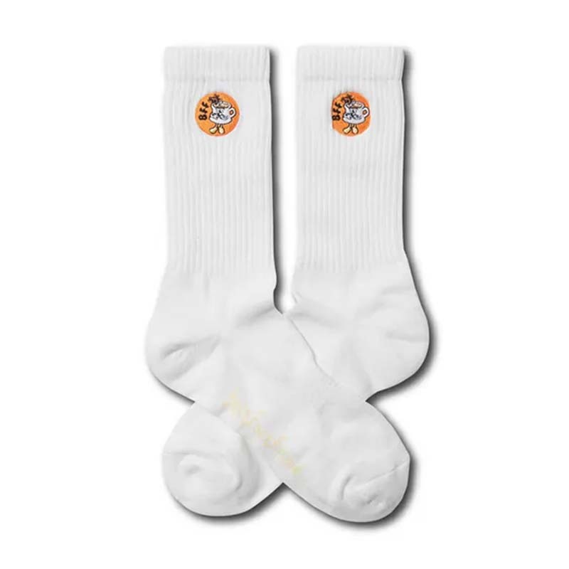 BFF Mug Monster Sock White 杯子怪 白色 中筒襪 襪子 BFF-20 [台灣現貨]