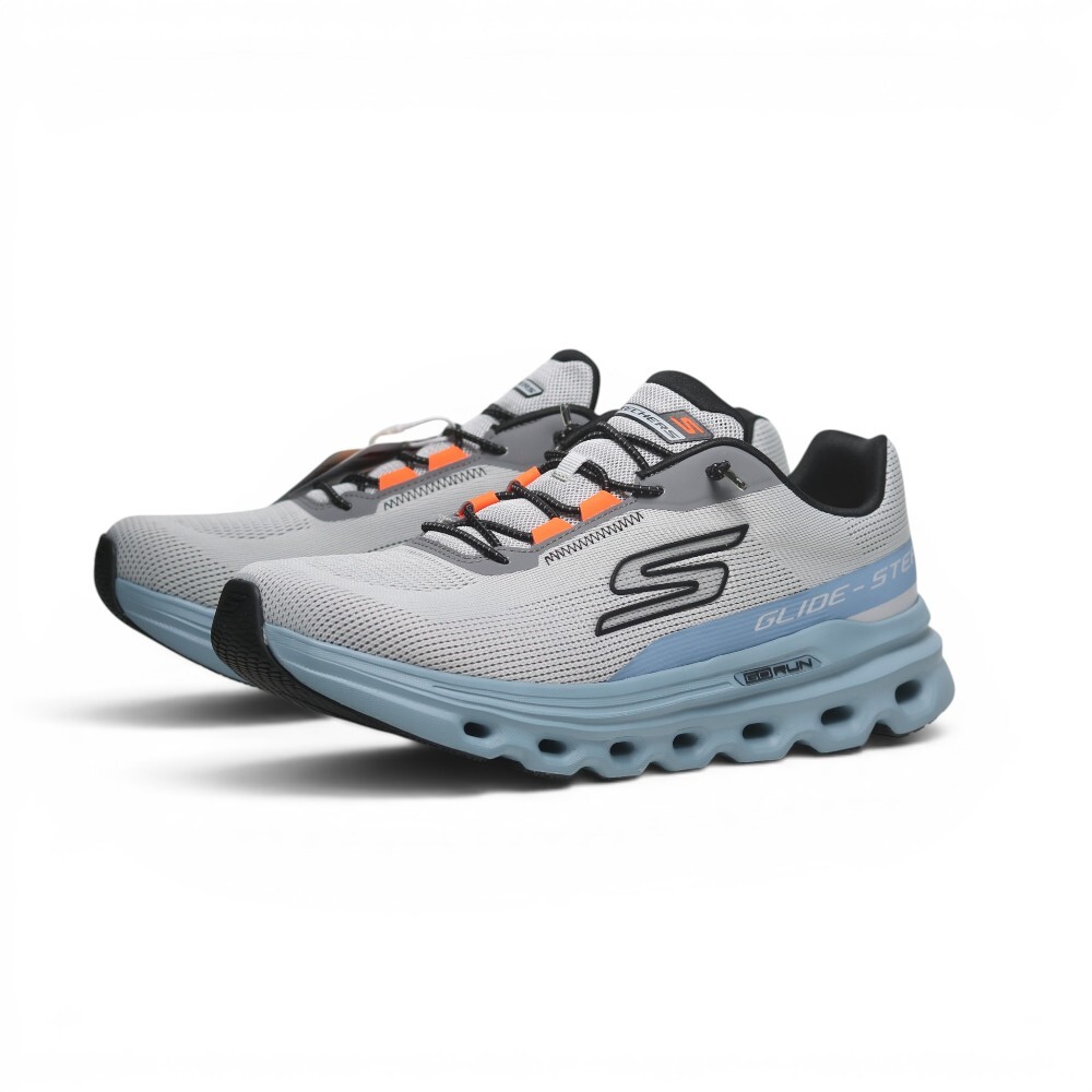 SKECHERS 慢跑鞋 GO RUN GLIDE-STEP 淺灰藍 足弓支撐 運動鞋 男 221121GRY