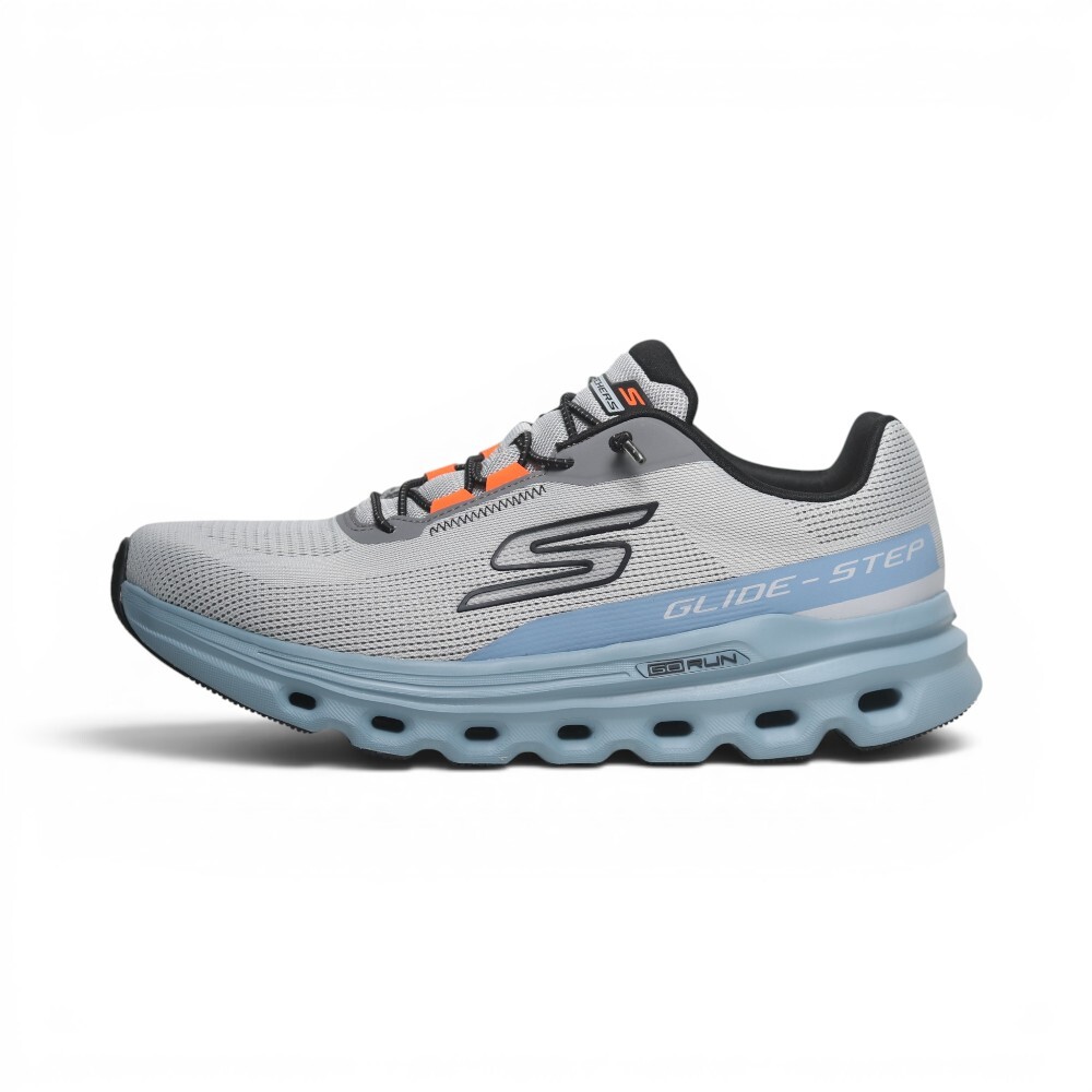 SKECHERS 慢跑鞋 GO RUN GLIDE-STEP 淺灰藍 足弓支撐 運動鞋 男 221121GRY