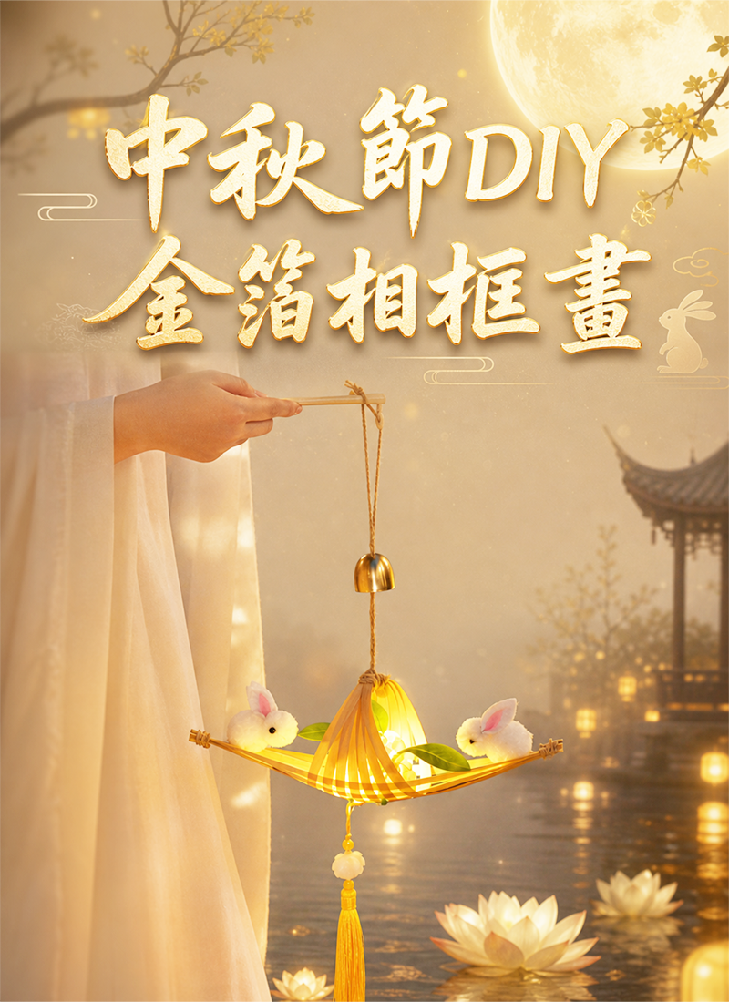 中秋節DIY 竹編風鈴小船燈籠 AUT2609