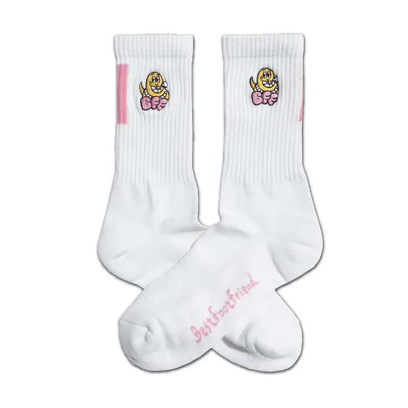 BFF Naughty Snake Sock Pink 頑皮蛇 白色 中筒襪 襪子 BFF-21 [台灣現貨]