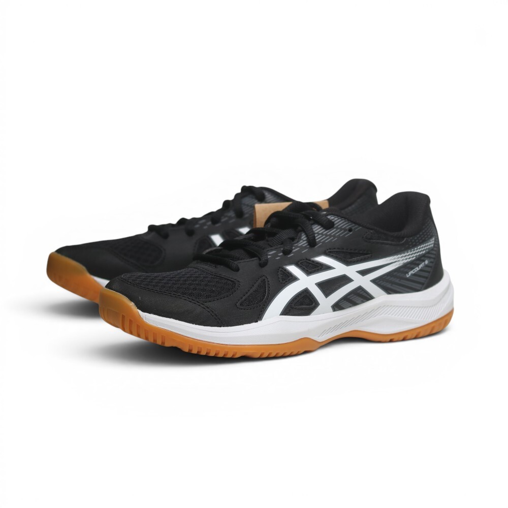ASICS 排球鞋 UPCOURT 6 GS 黑白 膠底 室內 羽排鞋 大童 女 1074A045001