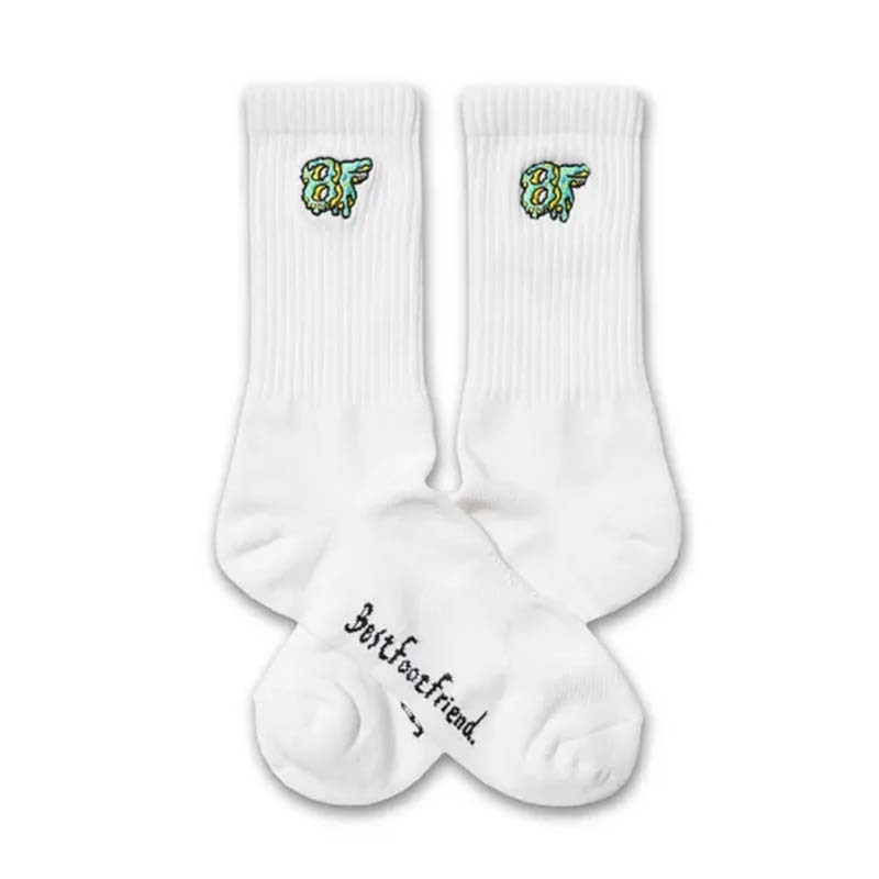 BFF Ice cream Font Sock White 冰淇淋字 白色 中筒襪 襪子 BFF-24 [台灣現貨]