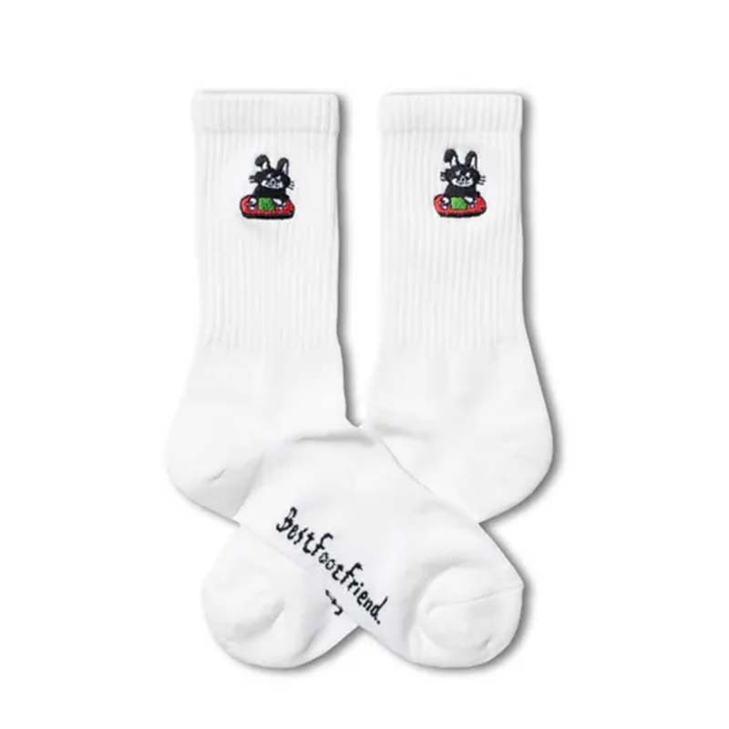 BFF Rabbit Escape Sock White 遊戲兔子 白色 中筒襪 襪子 BFF-26 [台灣現貨]
