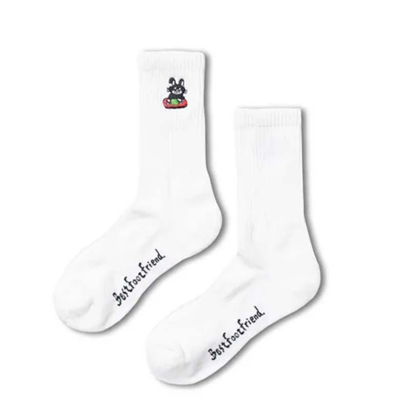 BFF Rabbit Escape Sock White 遊戲兔子 白色 中筒襪 襪子 BFF-26 [台灣現貨]