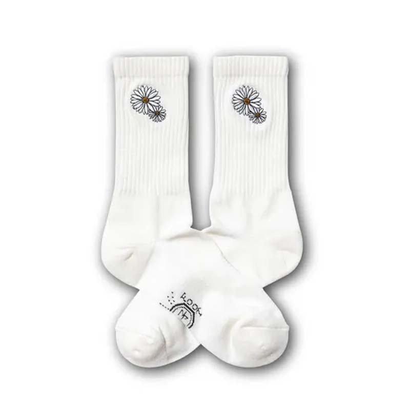 BFF Classic Daisy Sock White 經典雛菊 白色 中筒襪 襪子 BFF-28 [台灣現貨]