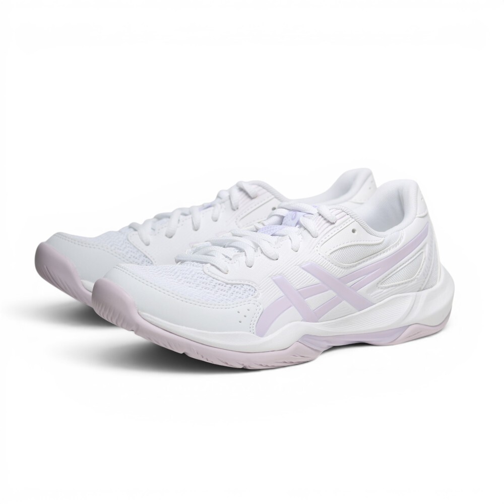 ASICS 排球鞋 GEL-ROCKET 12 白粉紫 室內 羽排鞋 女 1072A119106