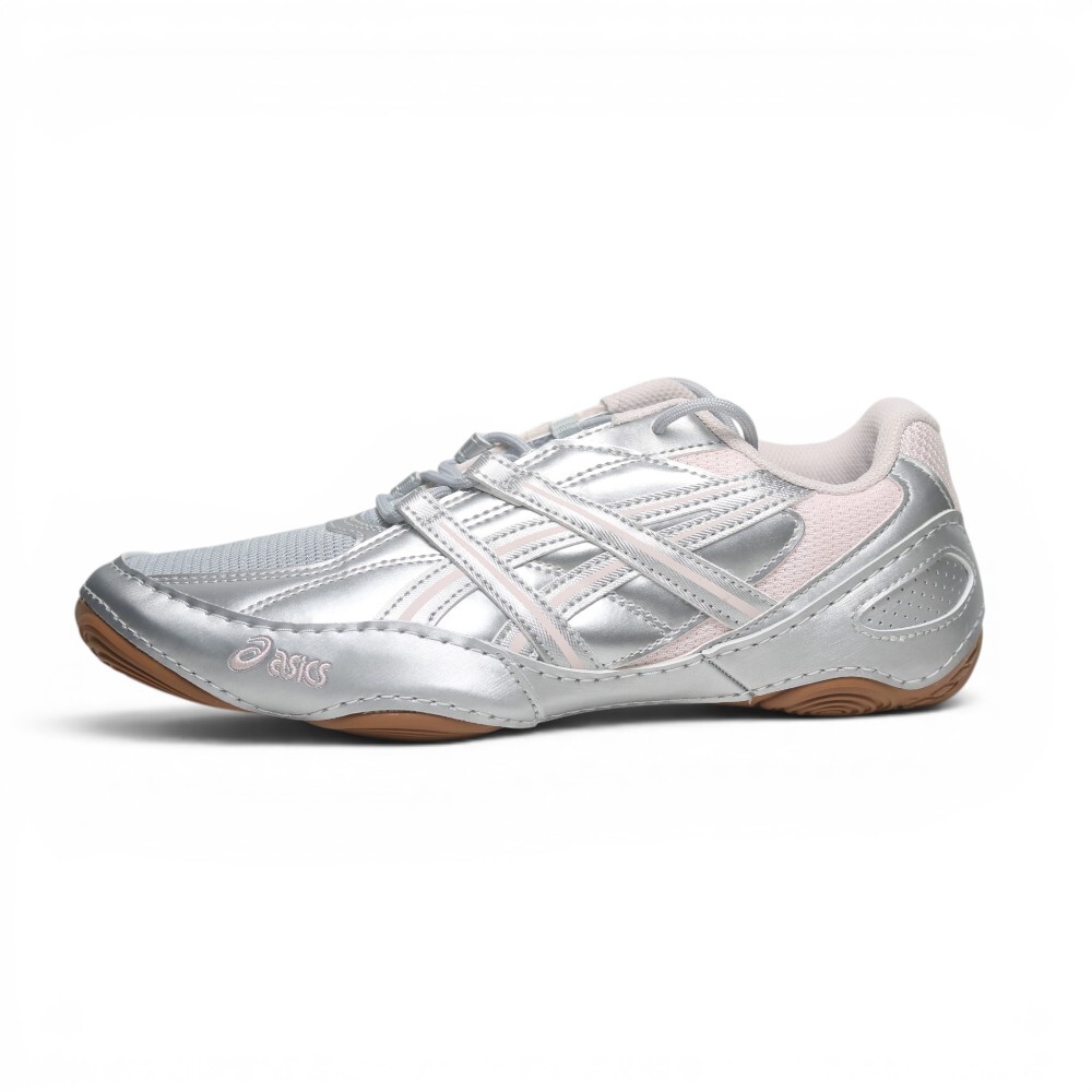 ASICS 休閒鞋 HYPERSYNC 銀灰色 薄底 復古鞋 女 1203A879024