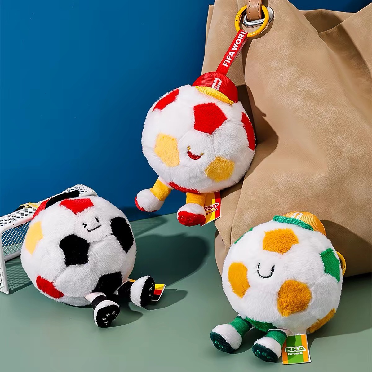 FIFA 2026 美加墨 世界杯 足球腦系列 可愛 毛絨 吊飾