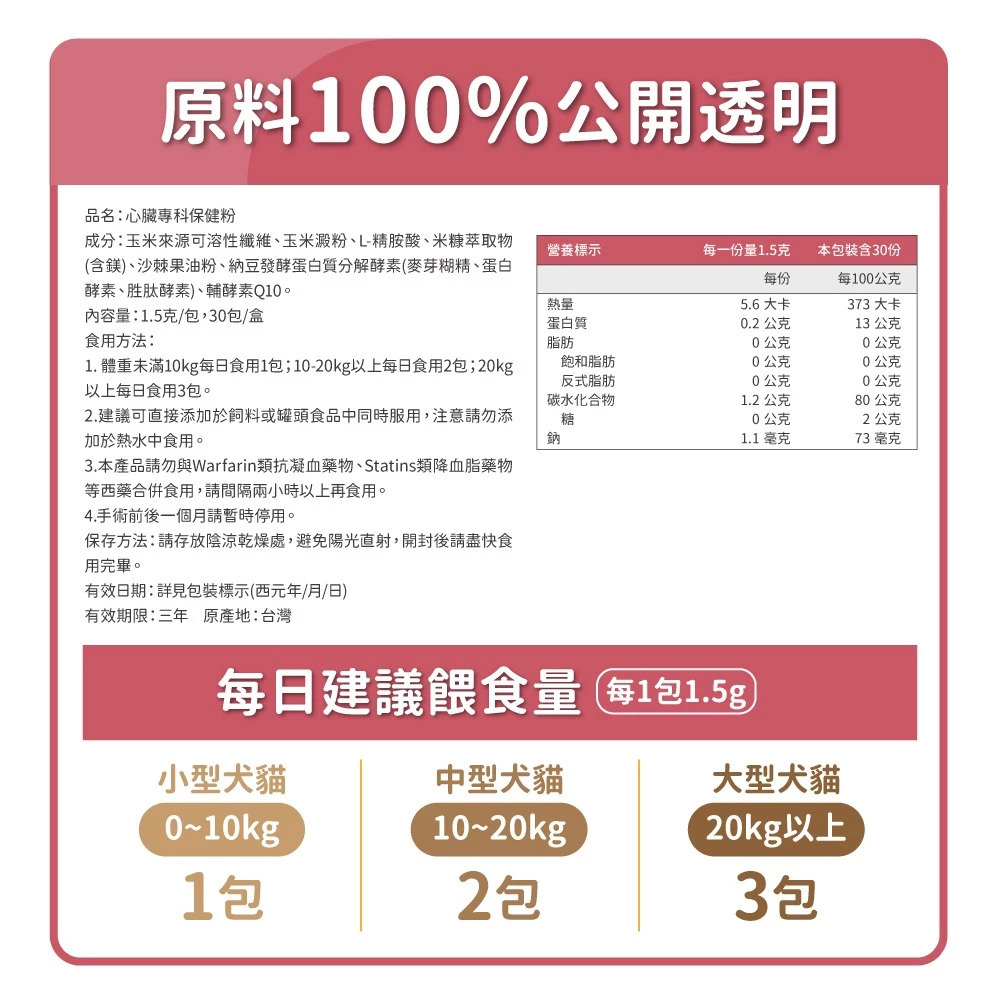 毛孩時代 心臟專科保健粉