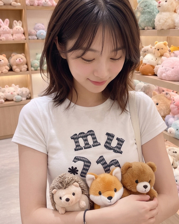 【限時優惠預訂】韓國MUAH MUAH DOUBLE CHECK HALF T-SHIRT（4色）