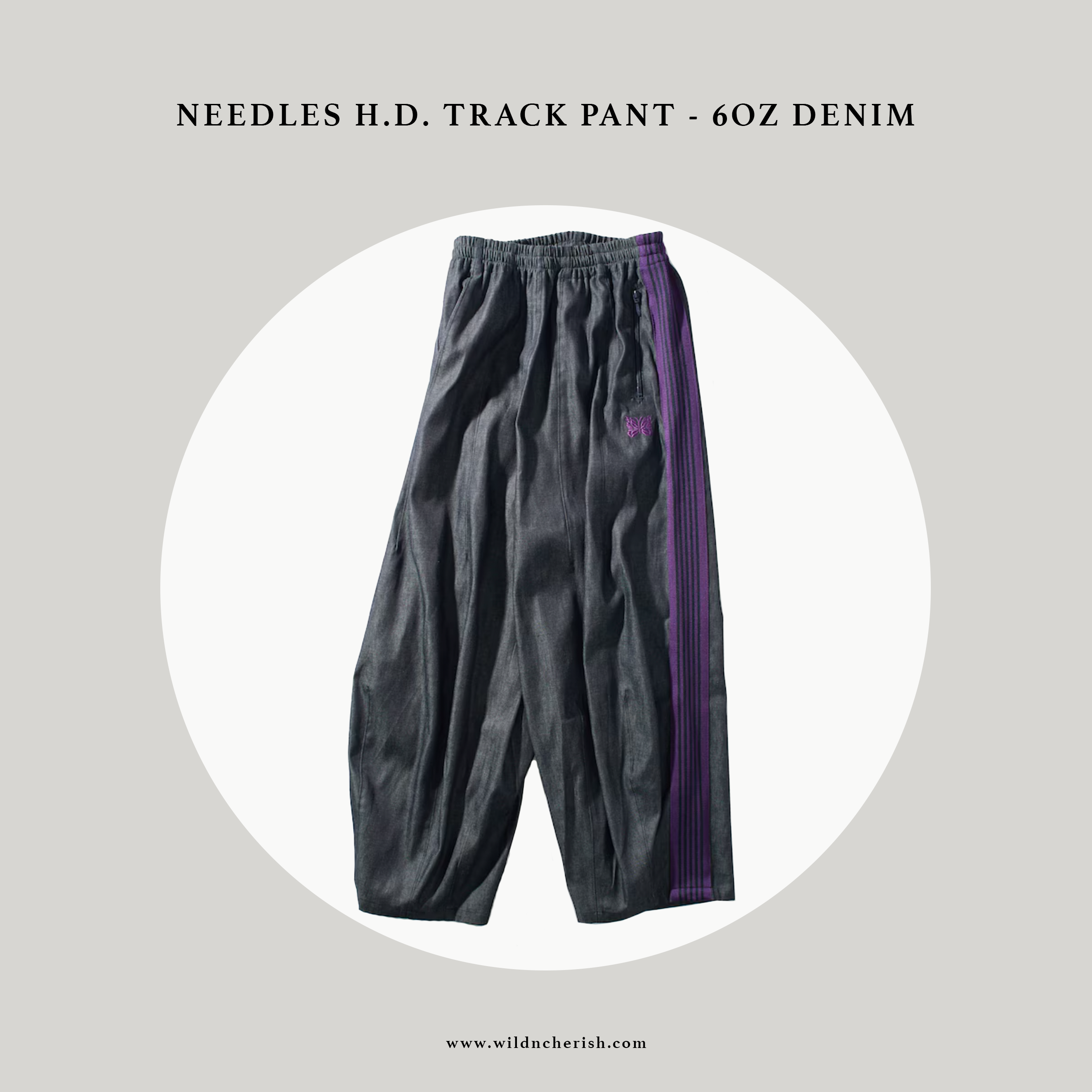 預訂 | NEEDLES H.D. Track Pant - 6oz Denim 別注 輕磅牛仔布