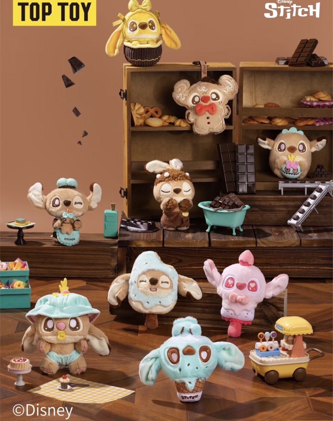 <國外限定> DISNEY迪士尼授權 史迪奇 STITCH 巧克力工廠 系列 毛絨 掛件 吊飾 盲盒