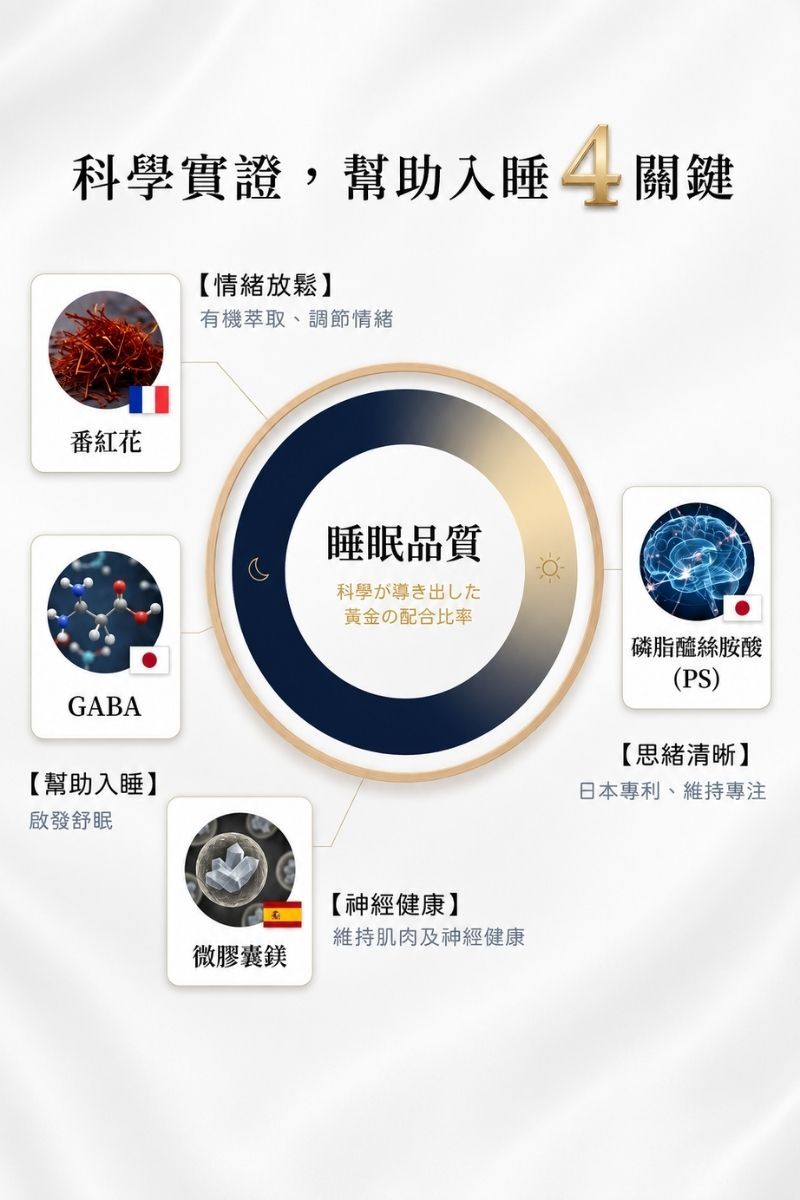 【睡眠Cupid Plus】6入組｜180日深睡養成計畫｜日本專利GABA x番紅花：自然入睡、一夜好眠