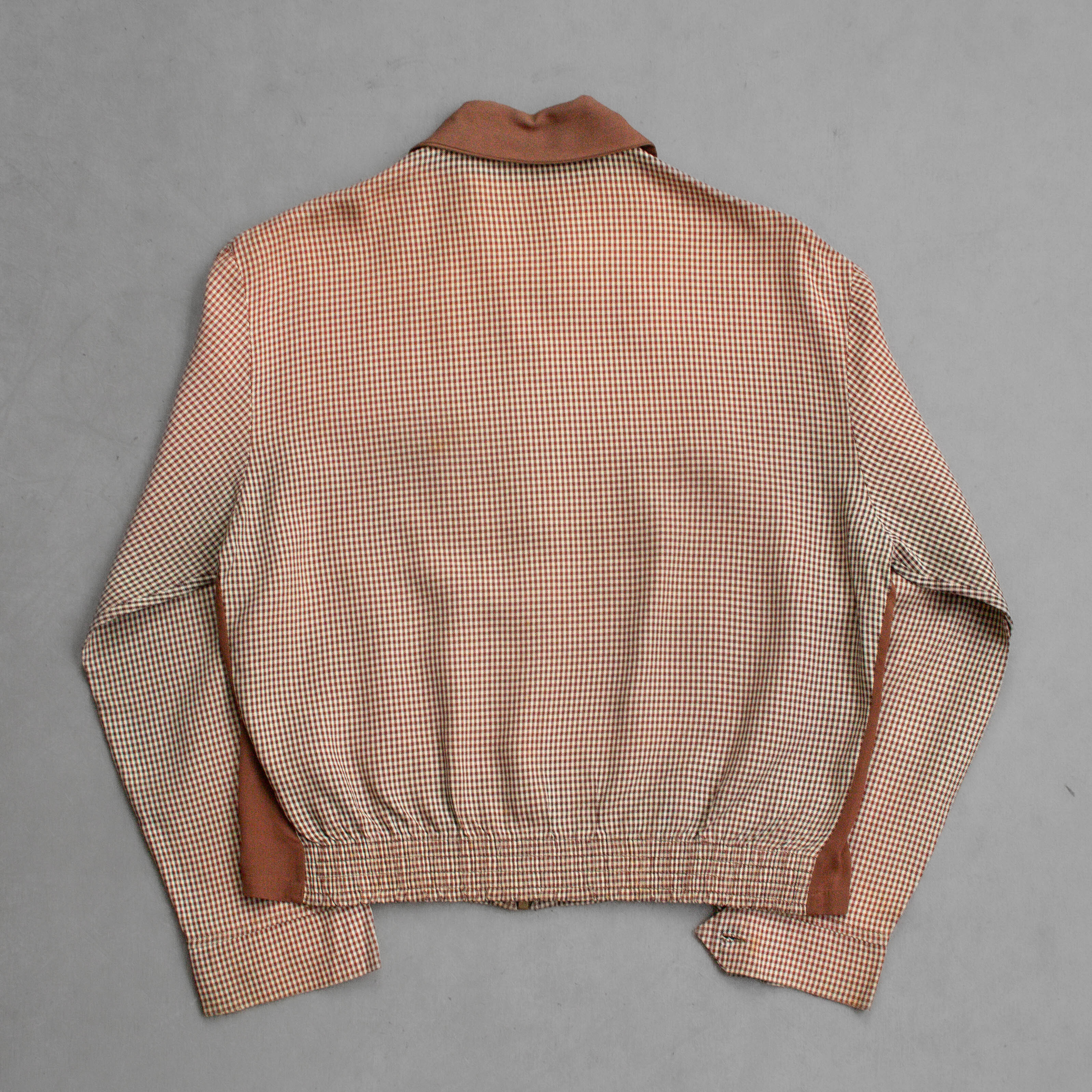 50S TWO TONE RAYON RICKY JACKET 美國製 磚紅 千鳥紋 嫘縈 夾克 外套