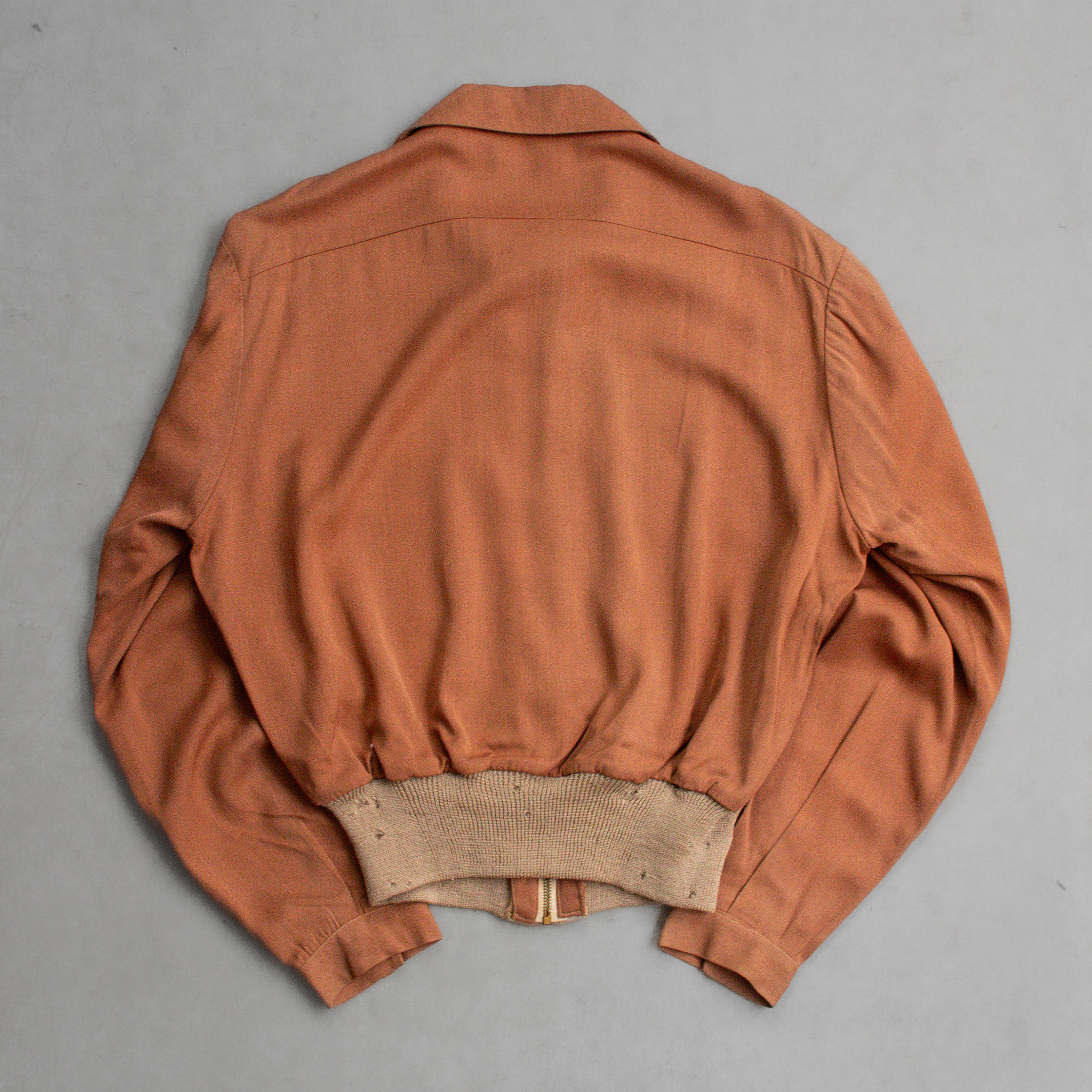50S TWO TONE RAYON RICKY JACKET 美國製 磚紅 針織 嫘縈 夾克 外套