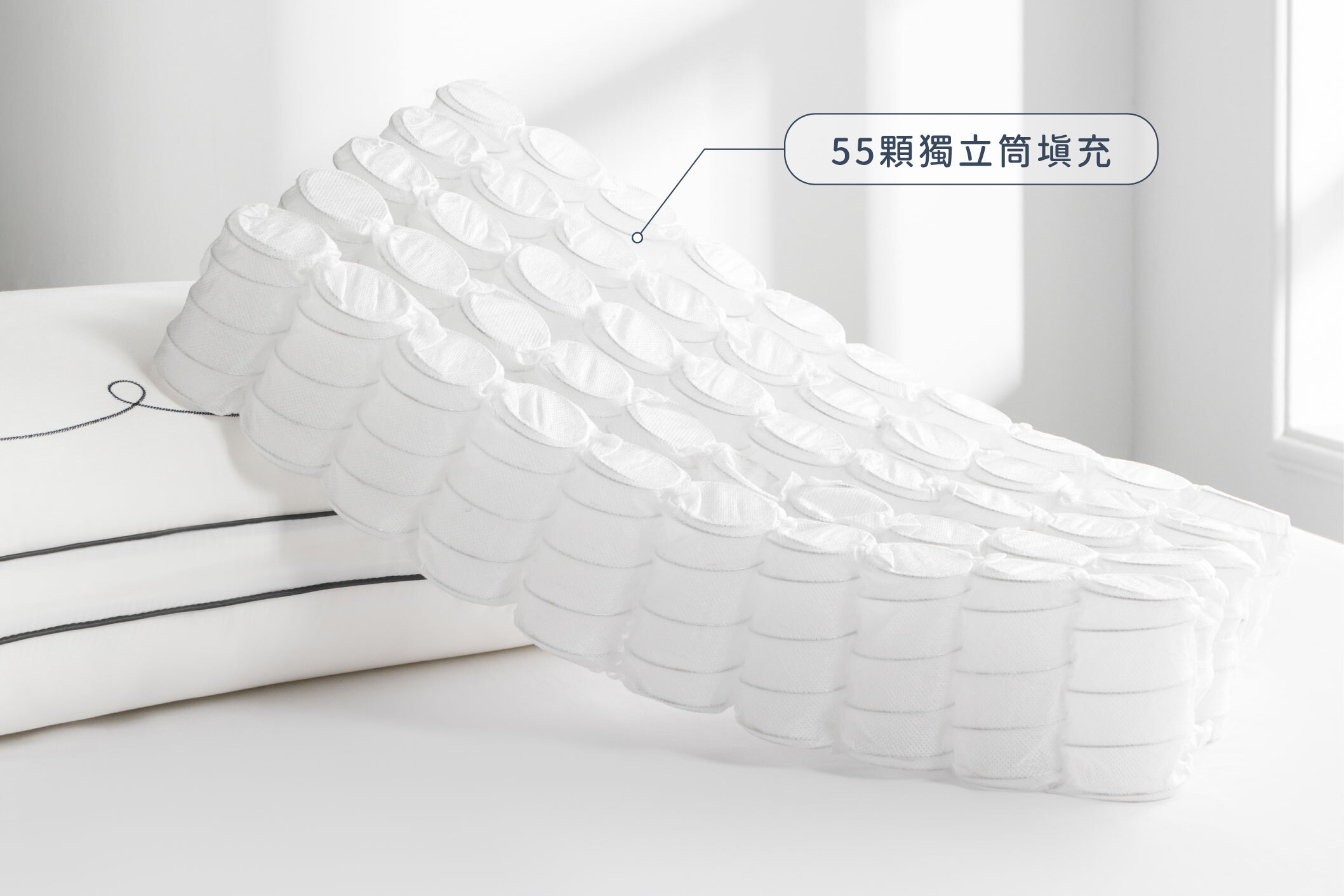 55顆獨立筒填充