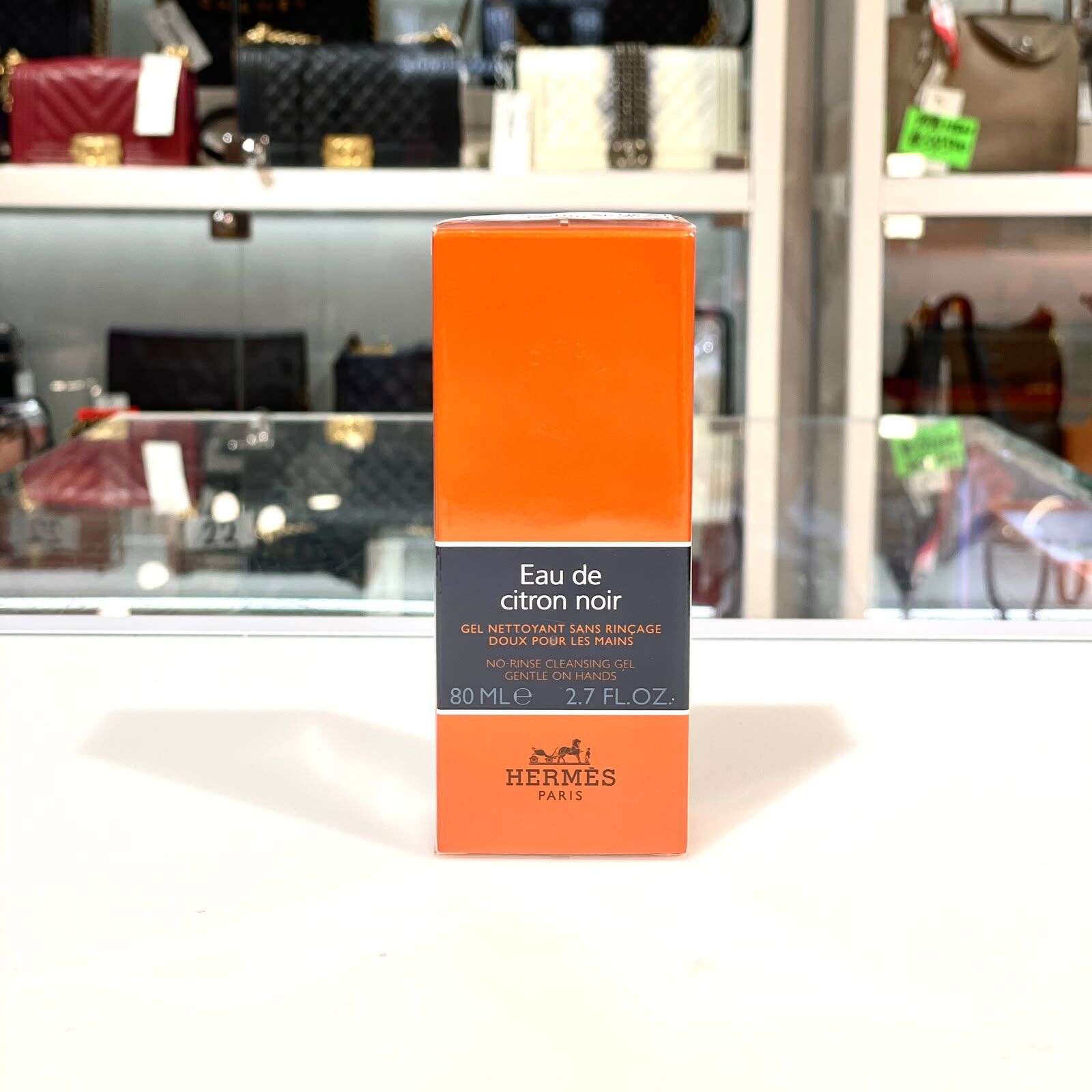 全新HERMES 藍色 Eau citron noir 80ml 免沖洗潔手凝膠 橘綠之泉 #BRAND NEW #香榭站正品