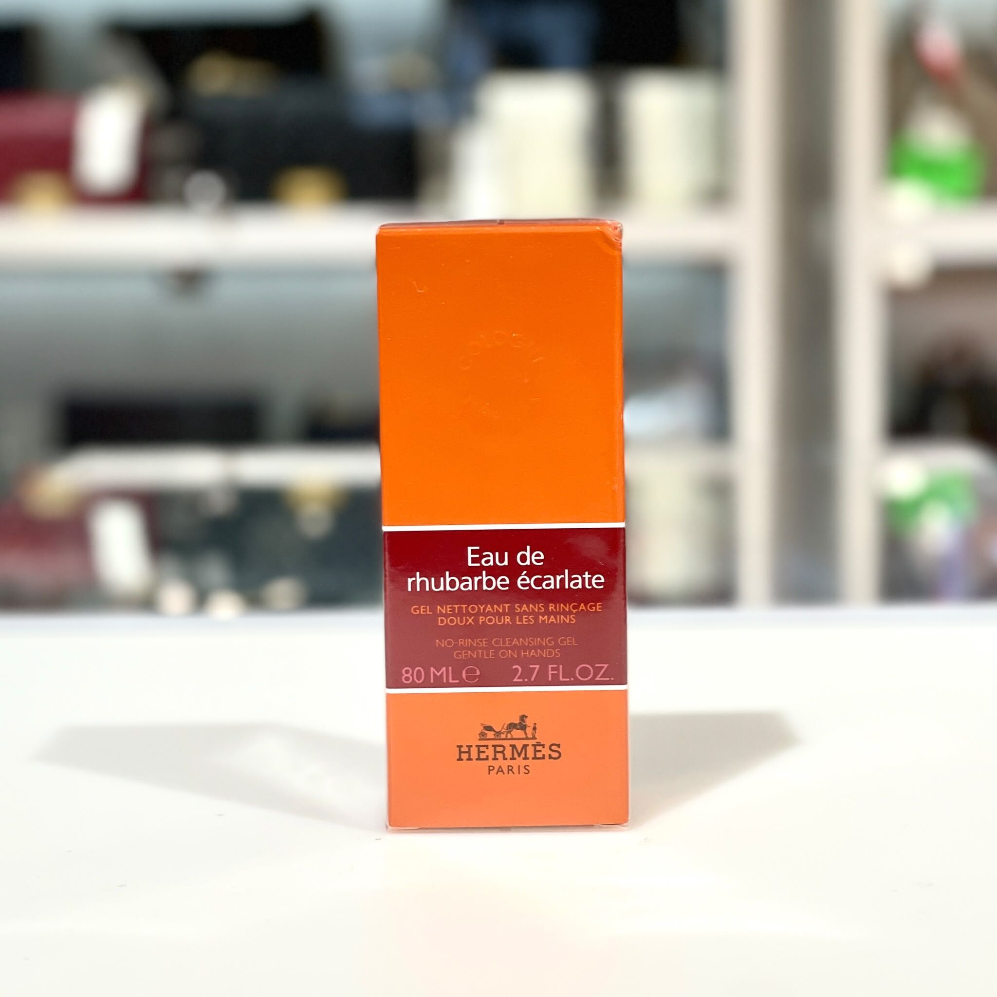 全新HERMES免沖洗潔手凝膠 紅色橘綠之泉 Eau de rhubarbe ecarlate 80ml #BRAND NEW #香榭站正品
