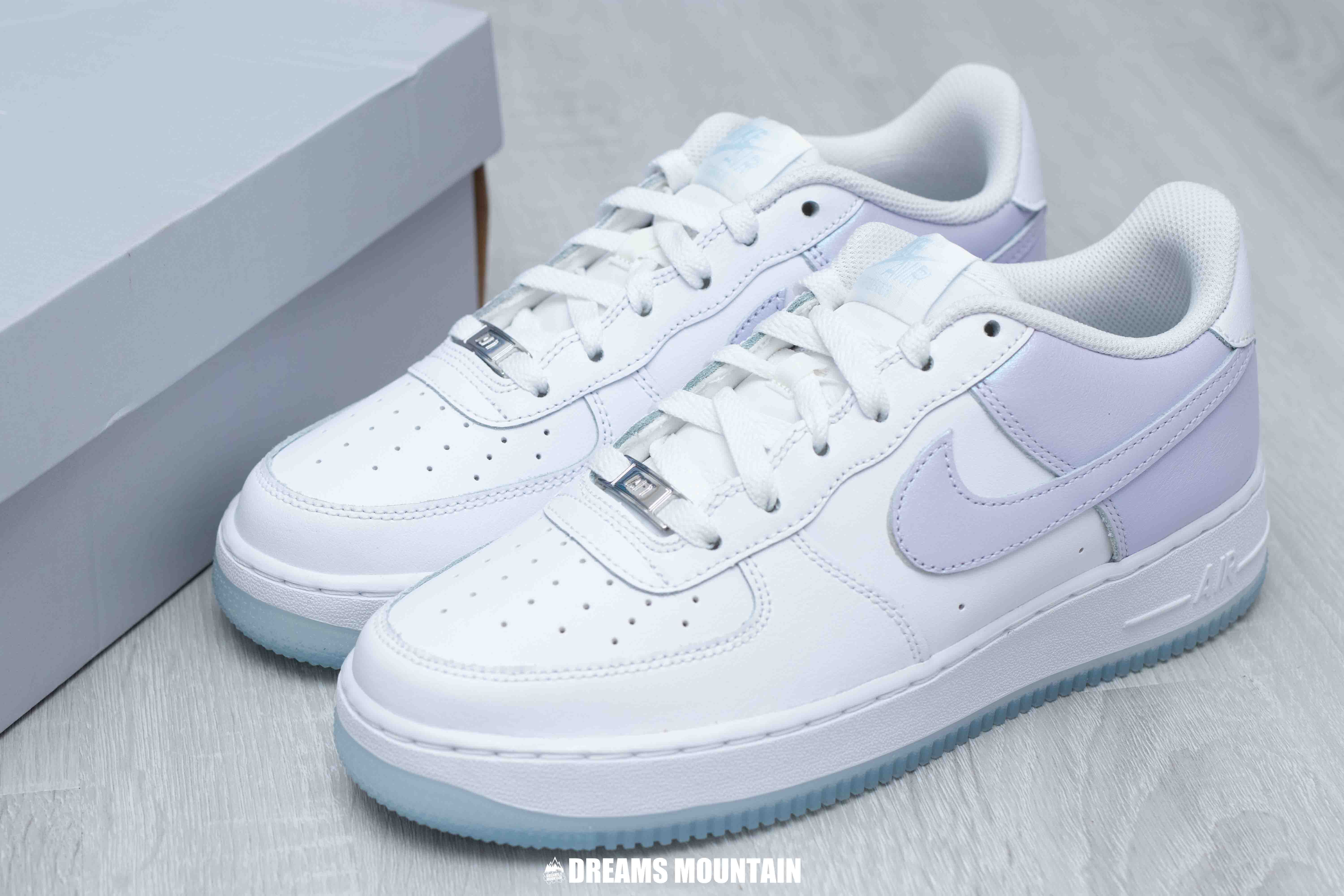 【預訂】NIKE AIR FORCE 1 白紫人魚-GS