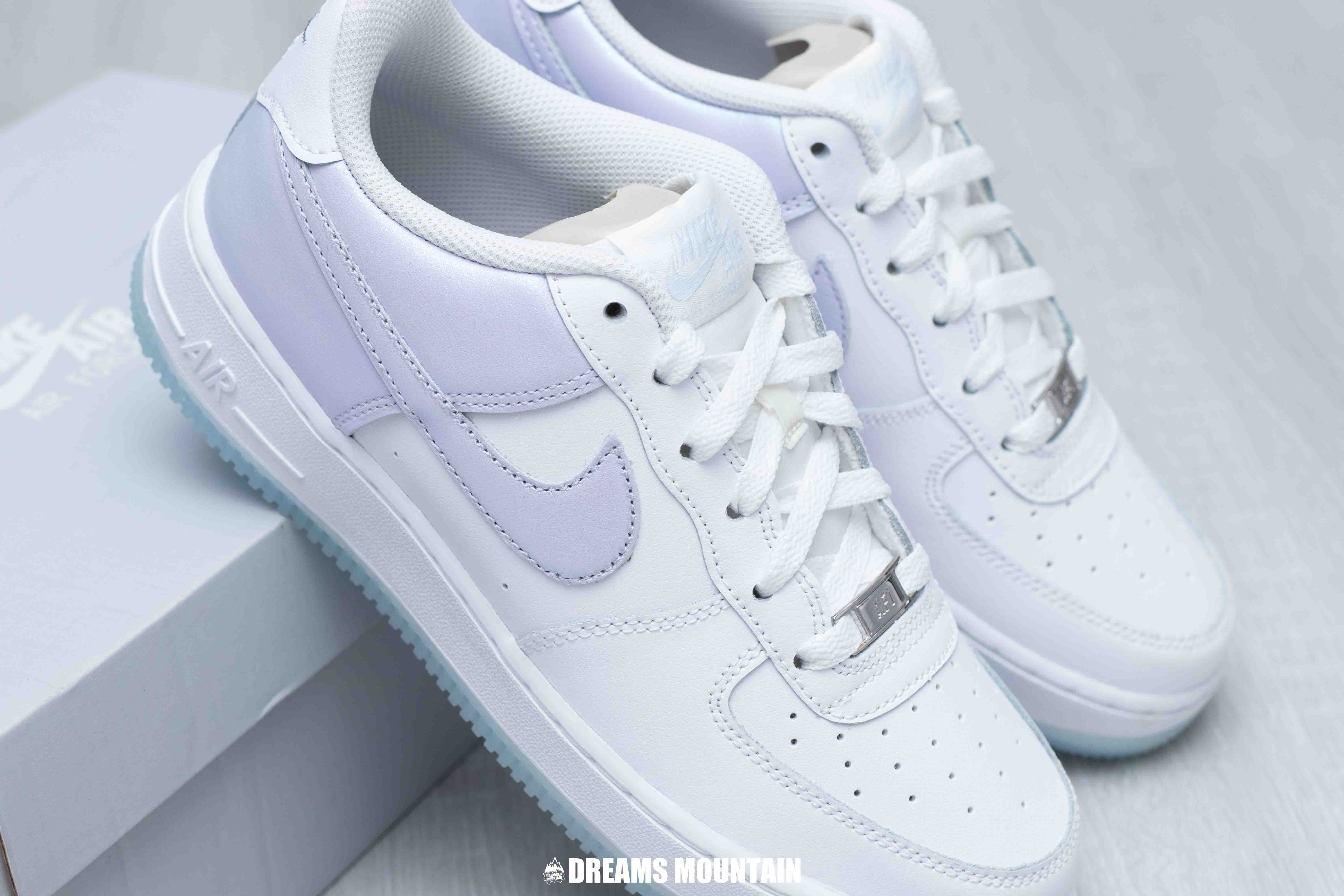 【預訂】NIKE AIR FORCE 1 白紫人魚-GS