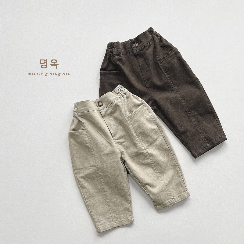 🍂  秋裝 ⋆｡ 雙邊大口袋大地色休閒褲 .ᐟ.ᐟ