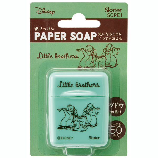 SALE 日本 Disney Chip n Dale 便攜式香味肥皂紙 (50片)