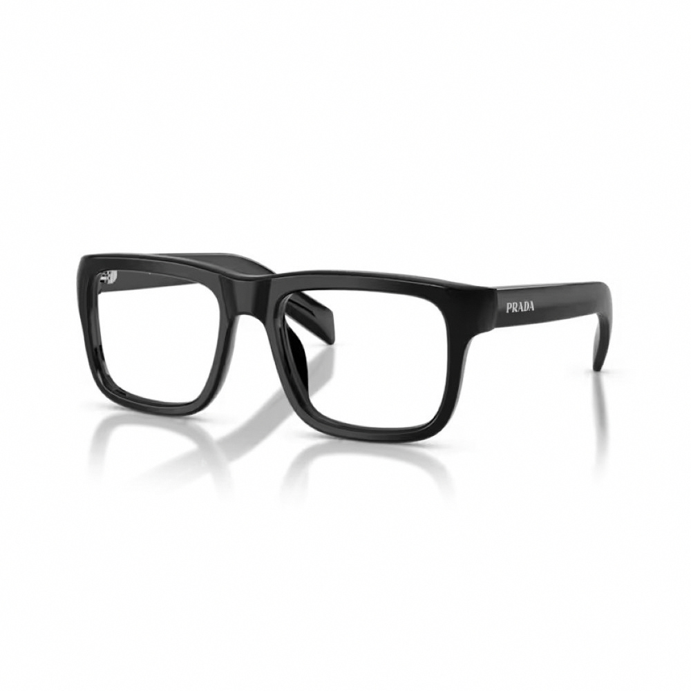 【PRADA】VPR D02VF 16K1O1-55mm 方框光學眼鏡♦(黑)